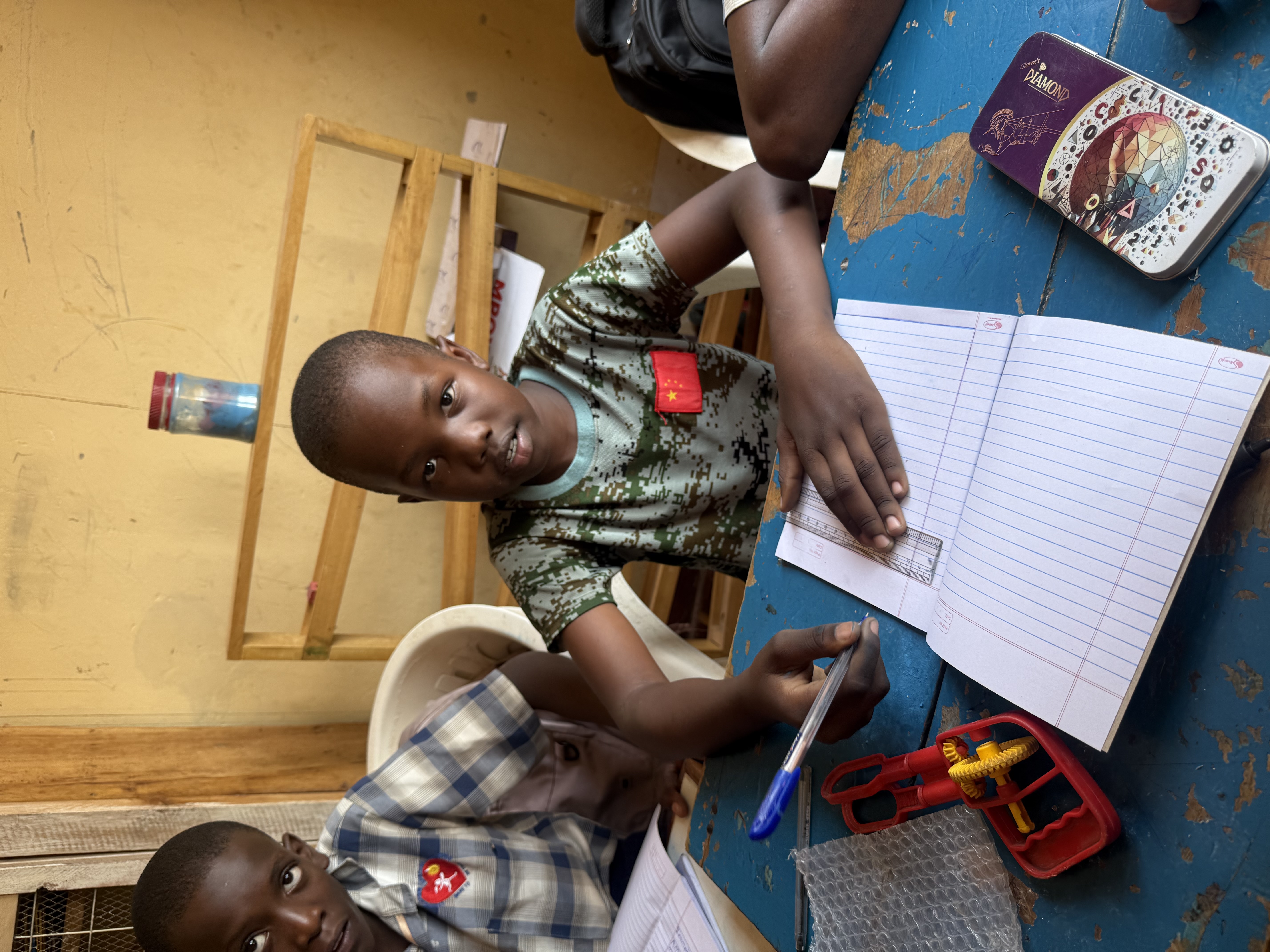 A student at CeSA working at their desk