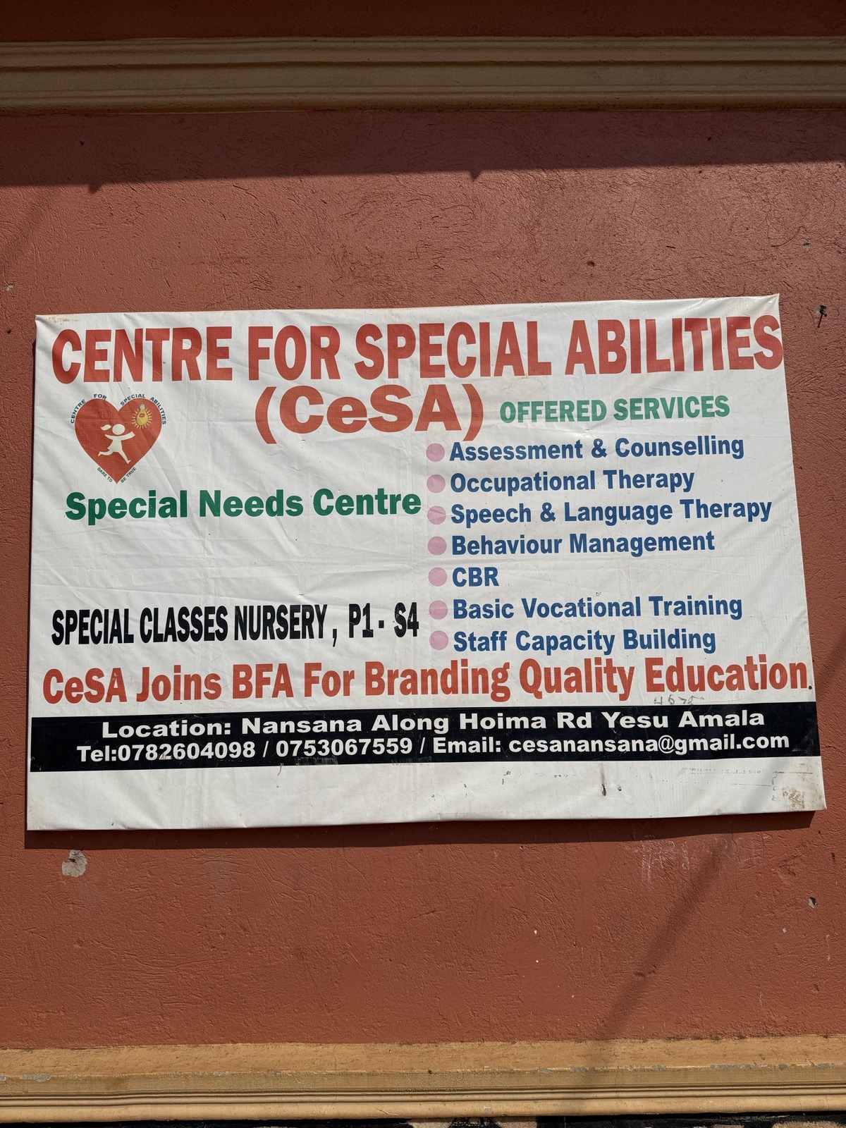 CeSA signboard listing services and contact information